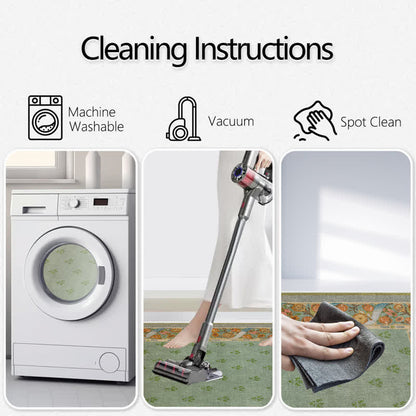 Tapis pliable Ownkoti Refresh à motif floral vert - image 6