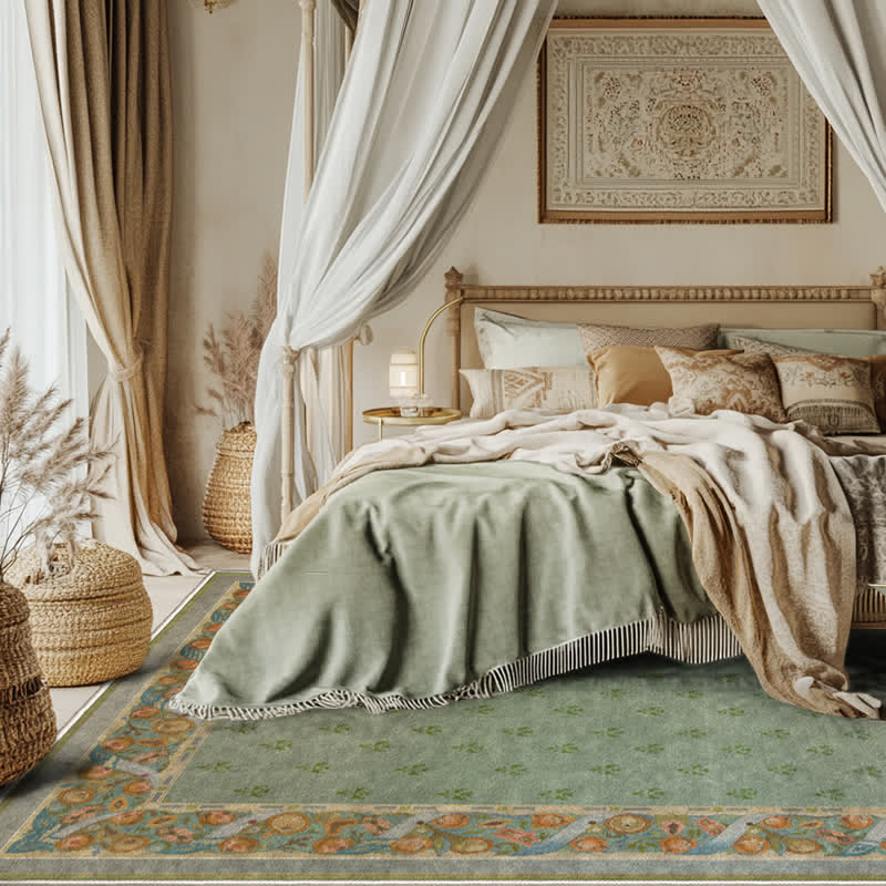 Tapis pliable Ownkoti Refresh à motif floral vert - 153 cm x 244 cm - image 0