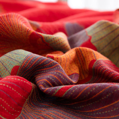 Linge de lit Ownkoti en gaze de pur coton avec un motif de feuille de ginkgo (ensemble de 4 pièces) - image 9