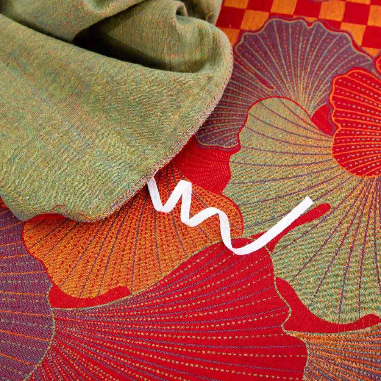 Linge de lit Ownkoti en gaze de pur coton avec un motif de feuille de ginkgo (ensemble de 4 pièces) - image 8