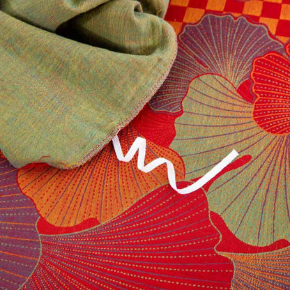 Linge de lit Ownkoti en gaze de pur coton avec un motif de feuille de ginkgo (ensemble de 4 pièces) - image 8