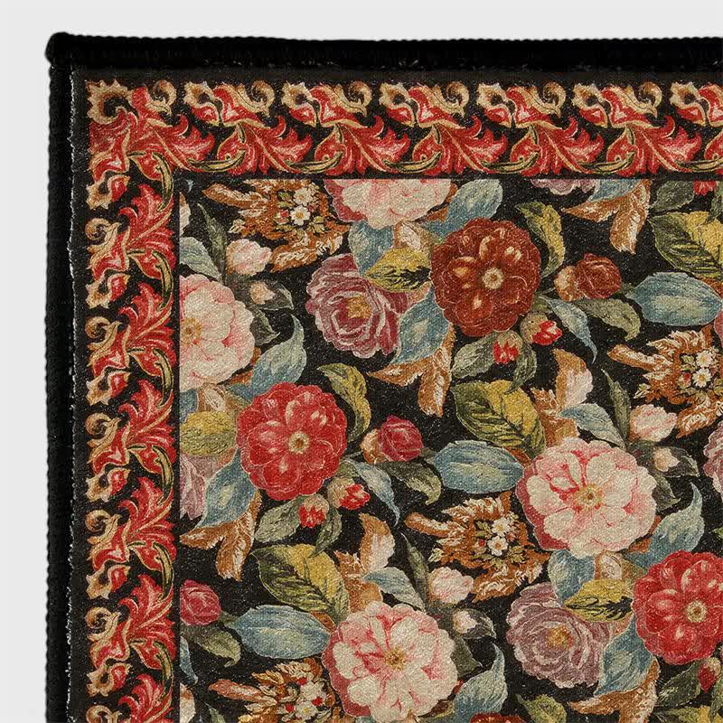 Tapis d'intérieur/extérieur Ownkoti à motif floral foncé - image 9