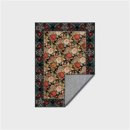 Tapis d'intérieur/extérieur Ownkoti à motif floral foncé - image 4