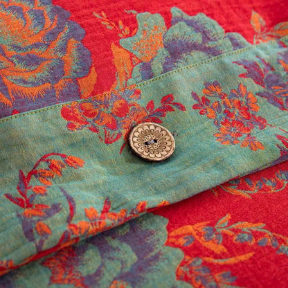 Ensemble de literie Ownkoti Pivoine en gaze de pur coton (4 pièces) - image 6