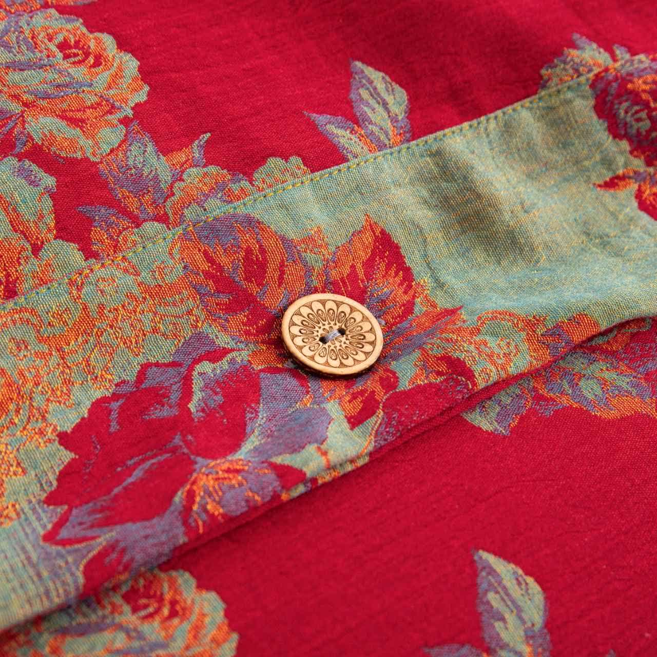 Ensemble de literie de luxe Ownkoti en gaze de pur coton à motif floral (ensemble de 4 pièces) - image 7