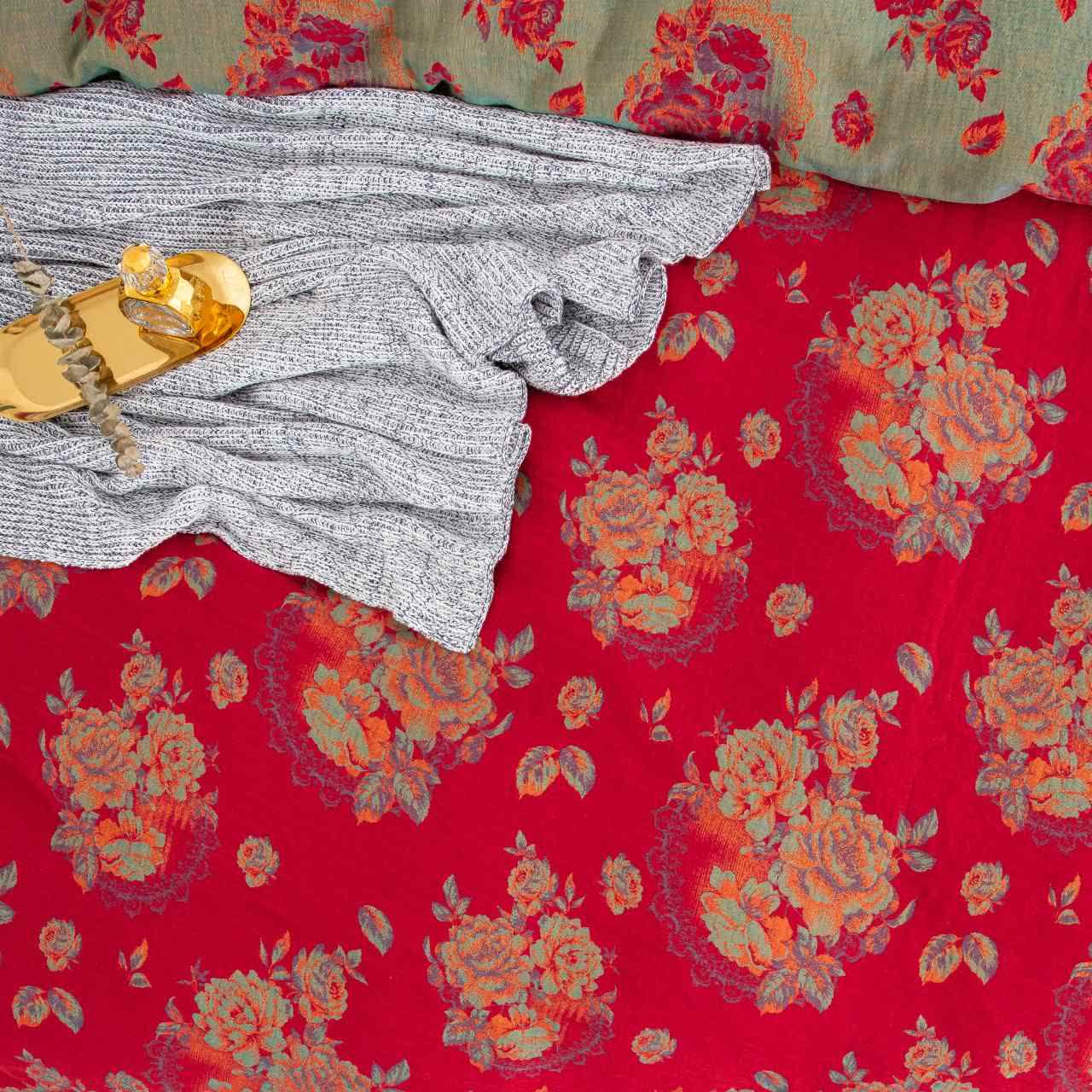 Ensemble de literie de luxe Ownkoti en gaze de pur coton à motif floral (ensemble de 4 pièces) - image 4