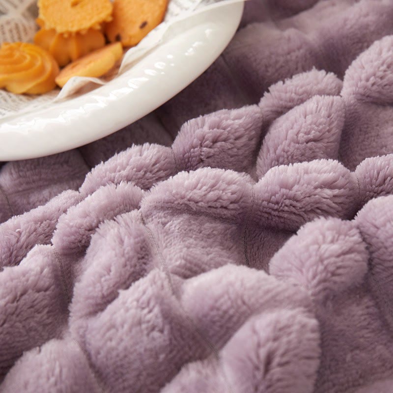 Couverture épaisse, chaude et moelleuse à carreaux - image 8