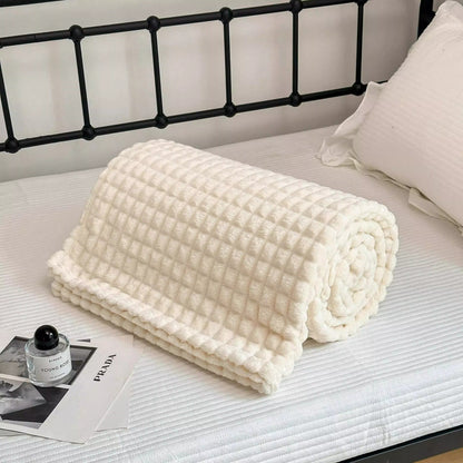 Couverture épaisse, chaude et moelleuse à carreaux - image 11