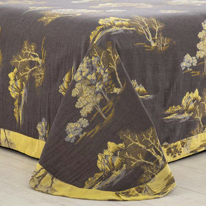 Parure de lit en gaze de coton jacquard à imprimé paysage (4 pièces) - image 7