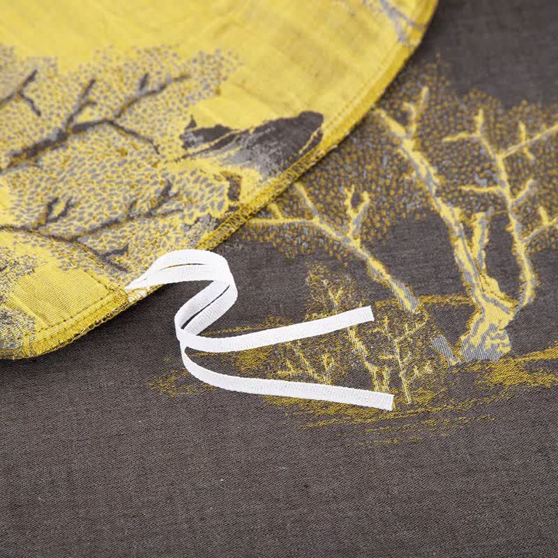 Parure de lit en gaze de coton jacquard à imprimé paysage (4 pièces) - image 8