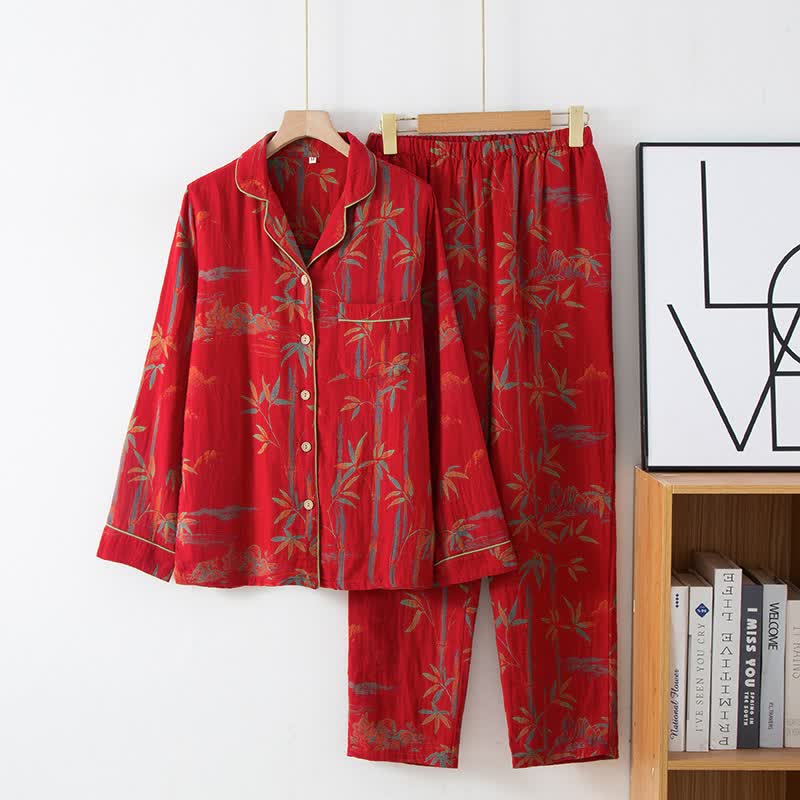 Ownkoti propose des vêtements d'intérieur confectionnés en gaze de coton et en bambou. - Femmes : Rouge - XL - image 2