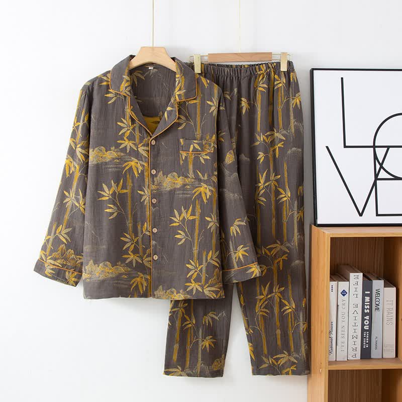 Ownkoti propose des vêtements d'intérieur confectionnés en gaze de coton et en bambou. - Homme : Gris - XXL - image 13