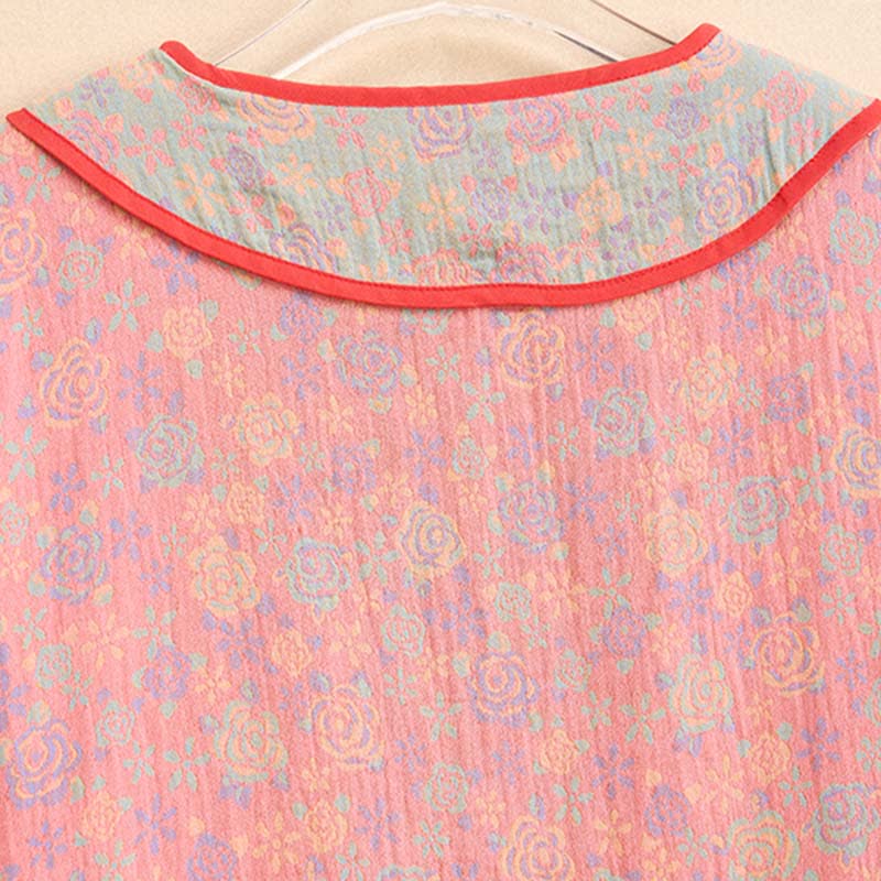 Nuisette en gaze de coton rose grande taille Ownkoti - image 6