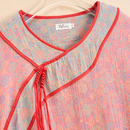 Nuisette en gaze de coton rose grande taille Ownkoti - image 2