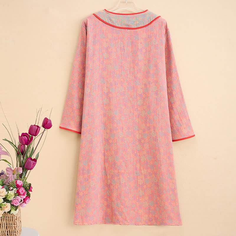 Nuisette en gaze de coton rose grande taille Ownkoti - image 1