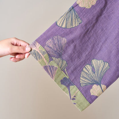 Peignoir kimono Ownkoti en gaze de coton et ginkgo - image 7