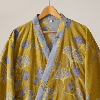 Peignoir kimono en gaze de coton et ginkgo - image 44