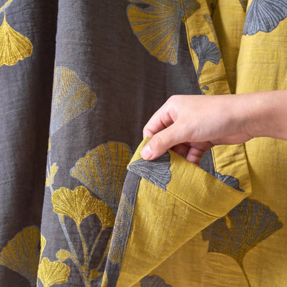 Peignoir kimono en gaze de coton et ginkgo - image 30