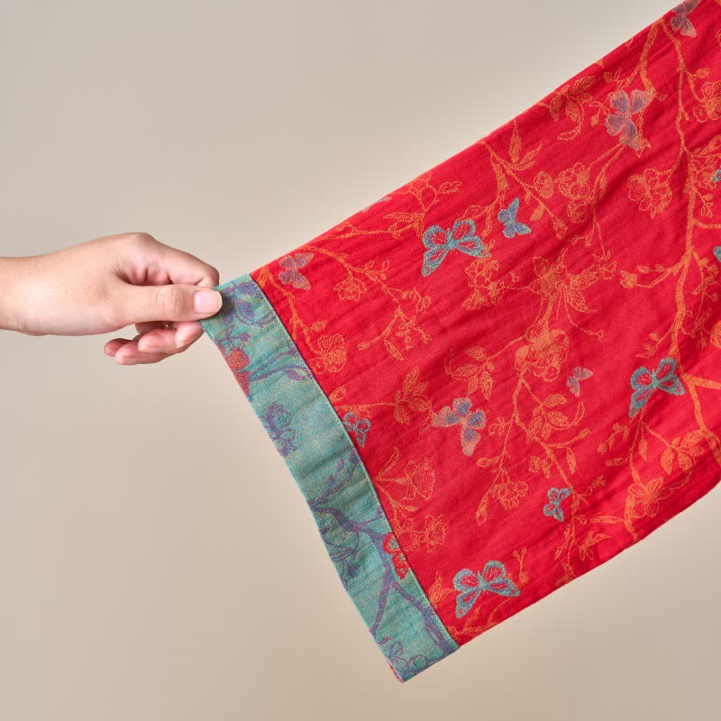 Peignoir kimono Ownkoti en gaze de coton style papillon vintage - image 9