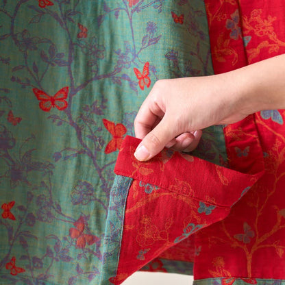 Peignoir kimono Ownkoti en gaze de coton style papillon vintage - image 16