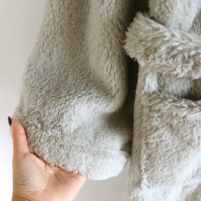 Peignoir de bain Ownkoti pour couple, en peluche unie. - image 11