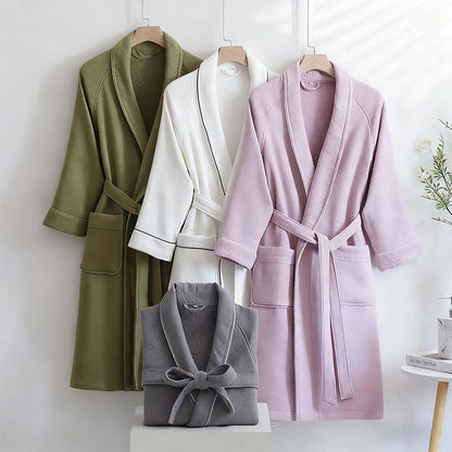 Peignoir unisexe en coton Ownkoti, couleur unie - image 0