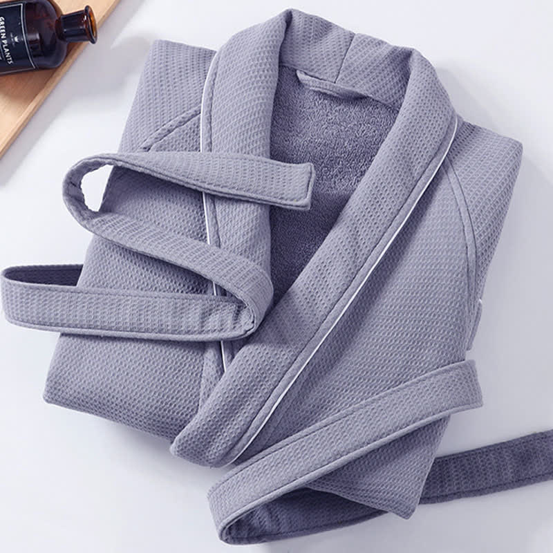 Peignoir unisexe en coton Ownkoti, couleur unie - image 17