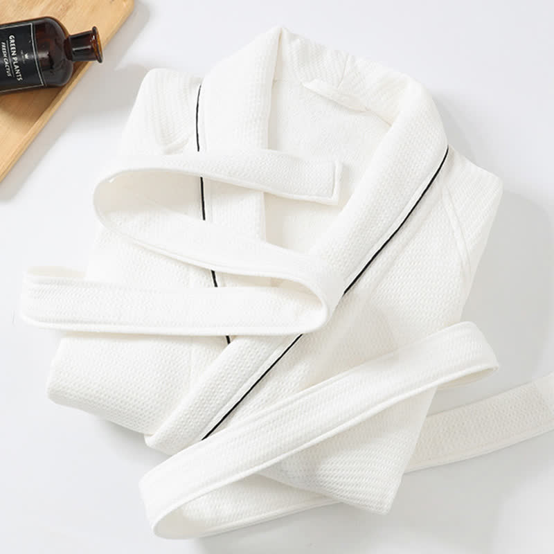 Peignoir unisexe en coton Ownkoti, couleur unie - image 14