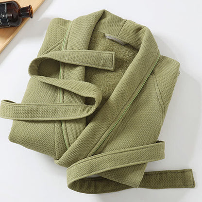 Peignoir unisexe en coton Ownkoti, couleur unie - image 5