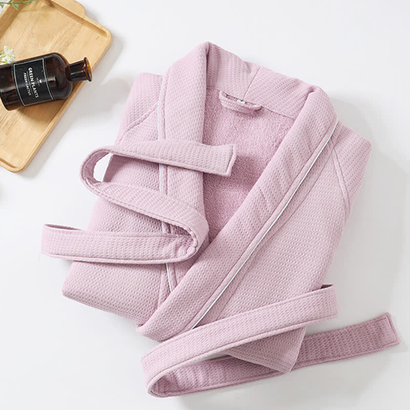 Peignoir unisexe en coton Ownkoti, couleur unie - image 11