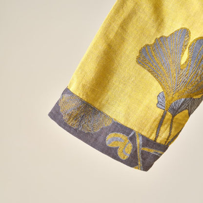 Chemise de nuit en coton de style Hanfu à motif de feuilles de ginkgo - image 6