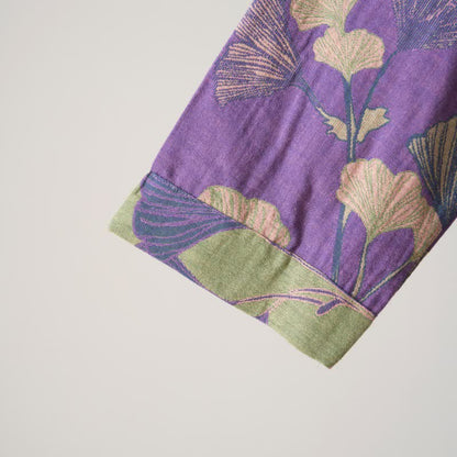 Chemise de nuit en coton inspirée du Hanfu et ornée de feuilles de ginkgo - image 24