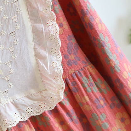 Chemise de nuit à manches longues en gaze de coton Ownkoti à motif floral - image 7