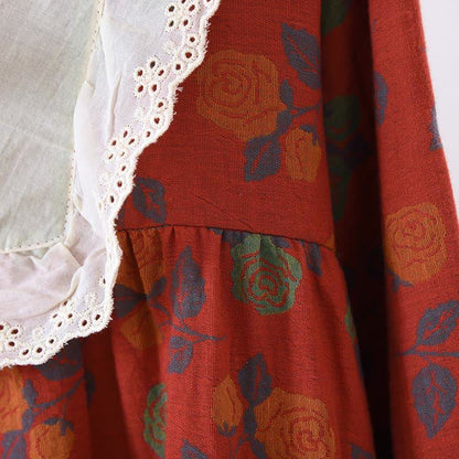 Nuisette à manches longues en gaze de coton rose Ownkoti - image 3