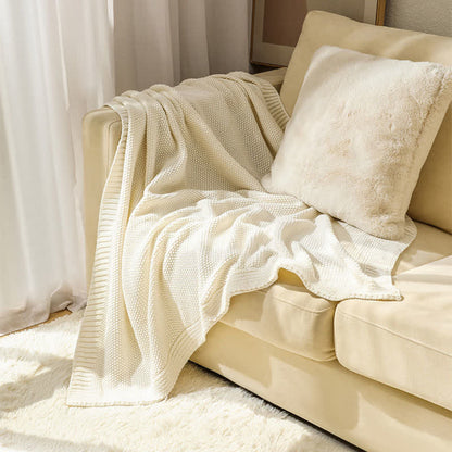 Couverture tricotée unie simple Ownkoti - image 8