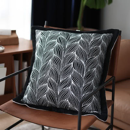 Couverture tricotée artistique à motif de feuilles Ownkoti - image 13