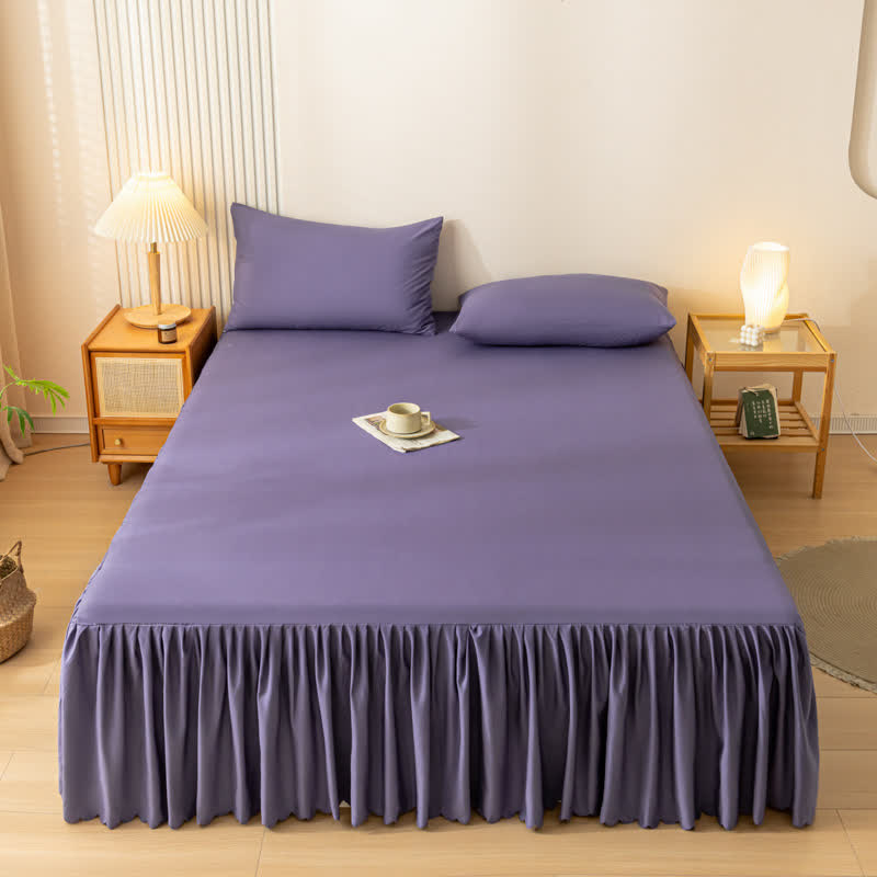 Drap-housse Ownkoti en couleurs unies - Violet - 2 taies d'oreiller - 48 cm x 74 cm - image 4
