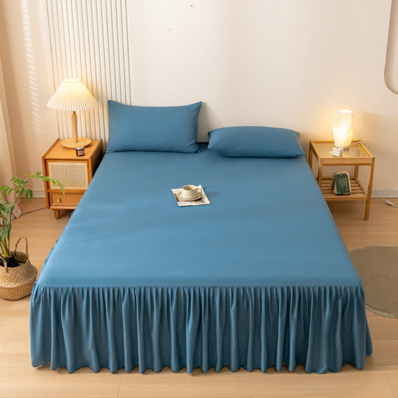 Drap-housse Ownkoti en couleurs unies - bleu royal - 2 taies d'oreiller - 48 cm x 74 cm - image 6