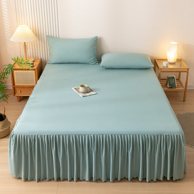 Drap-housse Ownkoti en couleurs unies - Vert - 2 taies d'oreiller - 48 cm x 74 cm - image 1