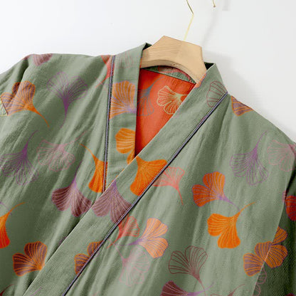 Ensemble kimono Ginkgo en gaze de coton - image 13
