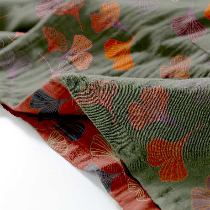 Ensemble kimono Ginkgo en gaze de coton - image 35