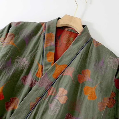 Ensemble kimono Ginkgo en gaze de coton - image 34