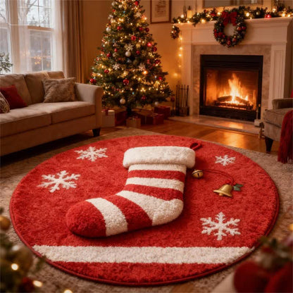 Tapis de Noël Ownkoti avec effet 3D - UN - 140 cm x 140 cm - image 0