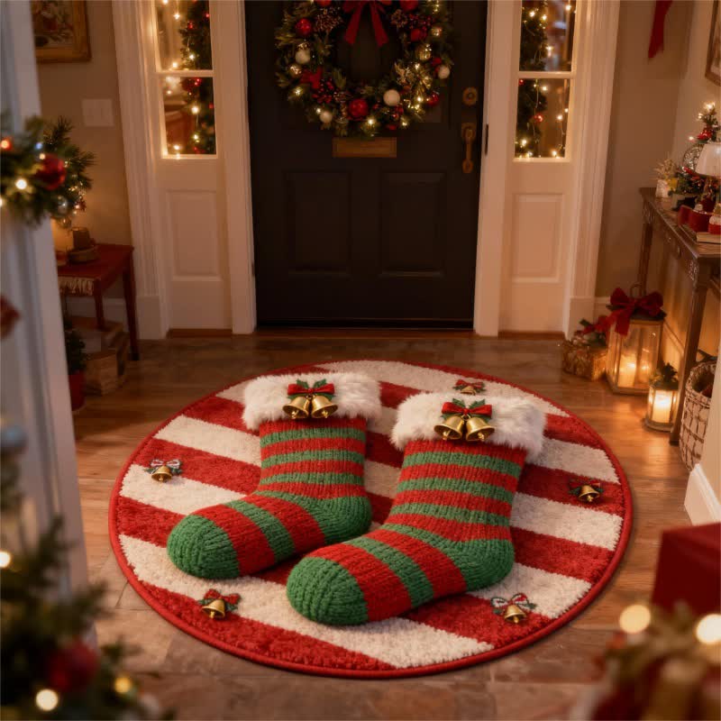 Tapis de Noël Ownkoti avec effet 3D - B - 140 cm x 140 cm - image 2