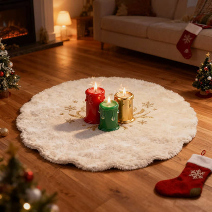 Tapis de Noël Ownkoti avec effet 3D - B - 140 cm x 140 cm - image 3