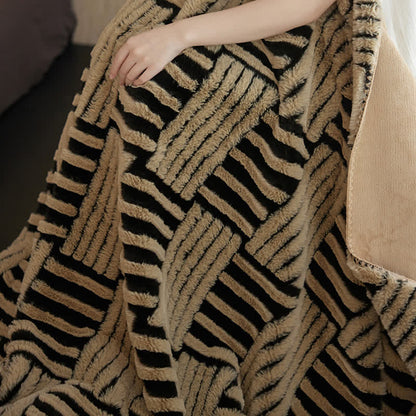 Couverture en polaire jacquard Ownkoti à motif géométrique - image 15