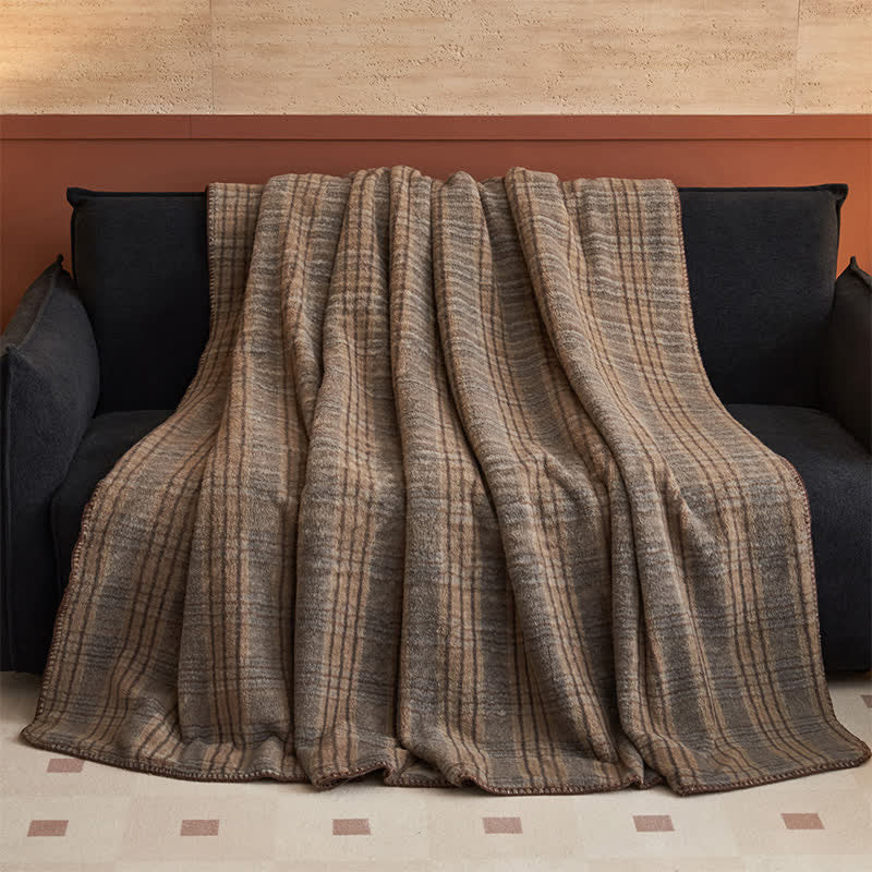 Couverture polaire réversible Ownkoti à motif à carreaux classiques – Utilisation polyvalente - image 18