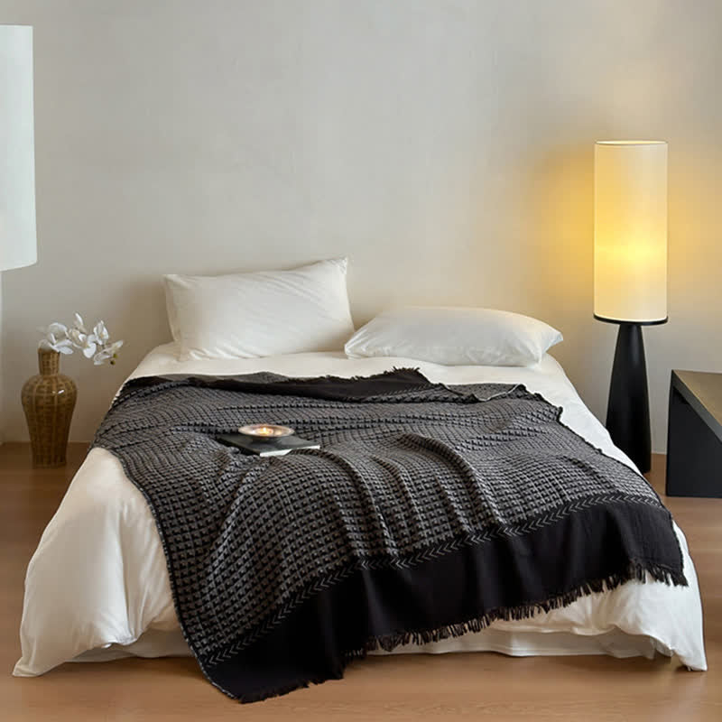 Couverture multifonctionnelle en coton jacquard vintage Ownkoti - image 19