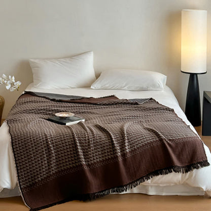 Couverture multifonctionnelle en coton jacquard vintage Ownkoti - image 26