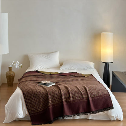 Couverture multifonctionnelle en coton jacquard vintage Ownkoti - image 4